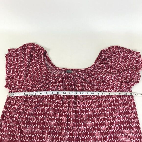 Vince Camuto Boho Print Off Shoulder Blouse Women's Plus Size 1X Stretch Summer - Picture 7 of 10